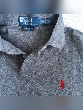 Polo Ralph Lauren Grey Pique Knit Short Sleeve